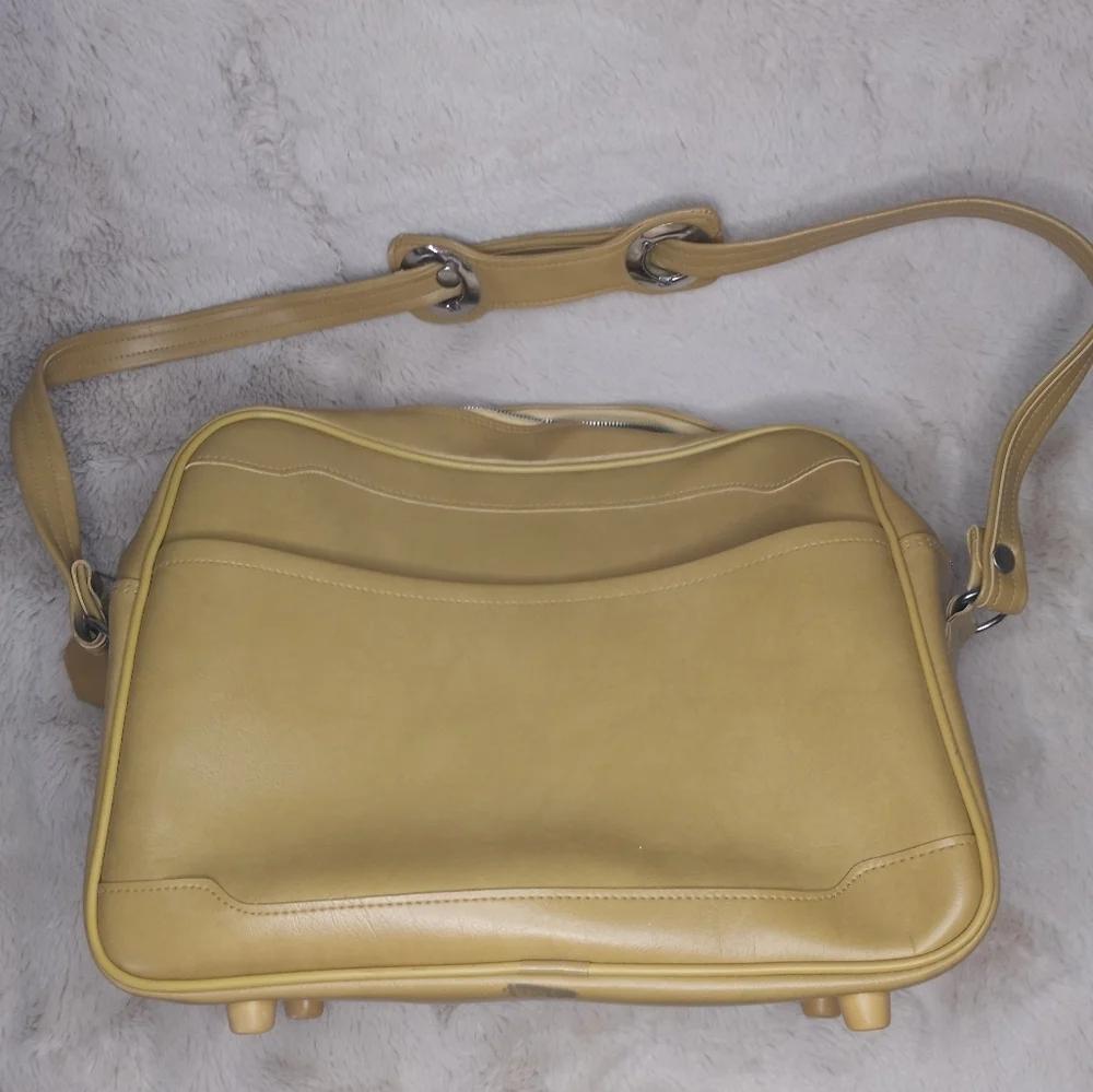 Vintage Retro United States Luggage Corp Classic Shoulder Strap 70s 80s Carry On - Picture 7 of 9